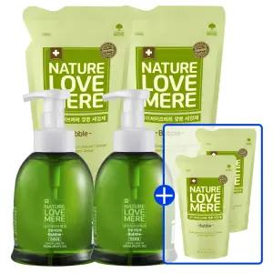 네이쳐러브메레 젖병세정제 거품용기 2개+리필 2팩+[GIFT]리필 2팩 더 총 6개