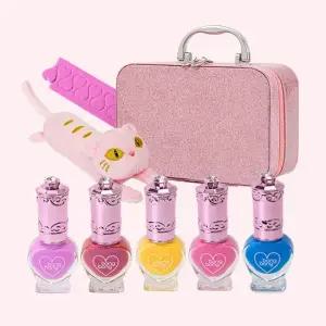 봉봉프렌즈 오로라 수성 스티커 어린이매니큐어 메이크업박스 세트 컬러5종)