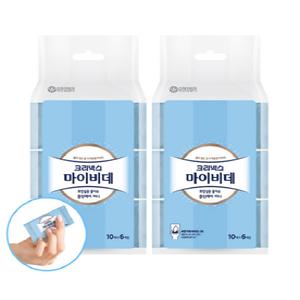 크리넥스 마이비데 클린케어 미니 10매X6입X2개(휴대용)