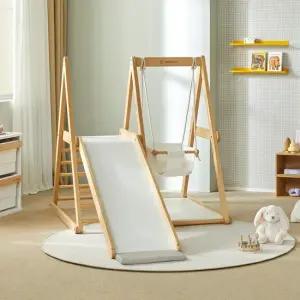 로나 정글짐 원목 실내놀이터 원목 미끄럼틀+매트포함 기사방문설치)