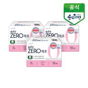 깨끗한나라 생리대 순수한면 제로 소형 18P 3개
