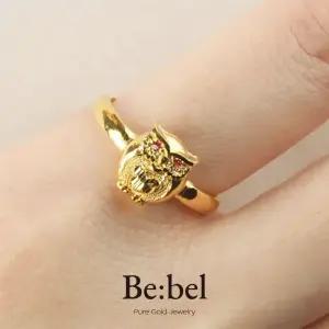 순금반지 3.75g 24k 여자 디자인 루비부엉이 비벨 한돈 1돈