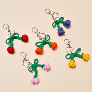 아트앤허그 양말목 업사이클링 통통 체리 키링 5개 만들기 세트 DIY 환경 수업 단체 활동