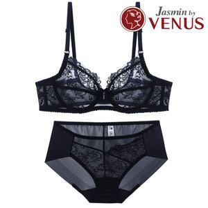 비너스자스민 레이스 와이어 몰드 홑겹 브라팬티세트 JBPS026