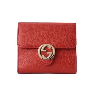 [명품] 여자반지갑 인터로킹 반지갑 레드블랙 615525