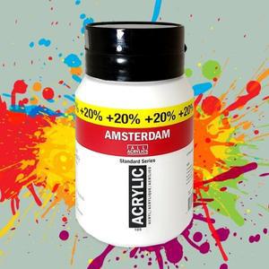 로얄탈렌스 암스테르담 아크릴물감 600ml 105 TITANIUM WHITE