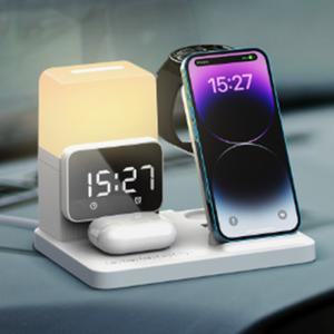 침대무드등겸용 무선충전기 갤럭시워치충전 알람시계 독