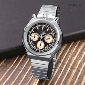 [시티즌] AN3700-54E 블랙실버 츠노크로노 프리버클 크로노그래피 남자 메탈 시계 c