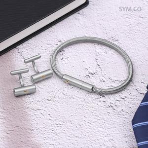 [올리비아버튼]알마니 EGS3044SET 독수리 엠블럼 실버골드 뱅글 팔찌 커프스 세트 남자 스틸 팔찌 c