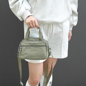 여성 나일론 지퍼 토트백 스트랩 크로스백 스트리트 패션