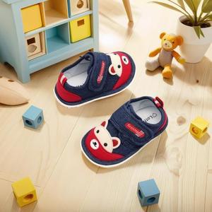 데이지 패브릭 곰돌이 소리나는 돌아기 걸음마신발