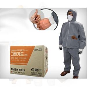 피스복 농약 방제복 투피스 보호복 분진 석면 부직포 일회용 방진복 방역복 국산 24벌 XL