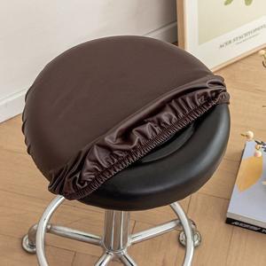 둥근의자 쿠션 커버 2P 리폼 시트 덮개 원형 30 36cm 팩 가죽 스툴 의자캡 블랙 2 라운드 동그란