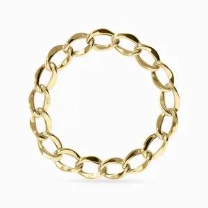 갤러리아 14K 위빙 플랫 체인 반지 소