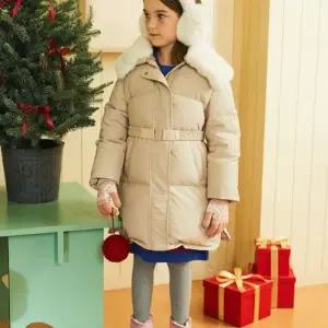 [베네통키즈](의정부점) QADJ01461-퍼 카라 프리미엄 구스다운(정상가 459,000원)