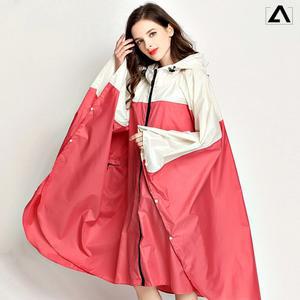 판쵸 우비 투톤 바람막이 레인코트 여성 비옷 예쁜 우의