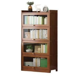 유리도어 책장 수납장 서재 제품 방진 코너 도어 유리도어책장 거실책장 플립형 띠문