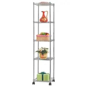 메탈랙350 5단 바퀴달린선반 수납장 이동식철제 매대 철제선반 조립식앵글 앵글