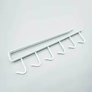 수납도구 클립형컵걸이 클립형 흰색 컵걸이 선반걸이 다용도걸이 수납도구 선반걸이