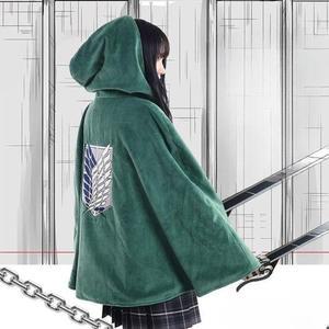 캐릭터 망토 담요 진격의 거인 조사병단 자유의 날개 후드 병단 cm S 140 160 프 이즈 플란넬