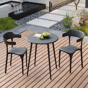 매장테이블의자 원형 식탁 카페 식당  심플 모던 매장 다이닝 탁자 사무실 발코니 세트 2인