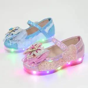 해피걸 하트 큐빅 아동 키즈 주니어 어린이 여아 LED구두