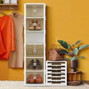 [QNV17417_58]좁은현관 미니신발장 틈새 슬림 수납장 6단