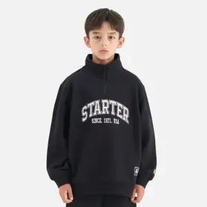 [스타터 블랙라벨 키즈]반집업 그래픽 맨투맨 (블랙) ST253IMM04_BLK