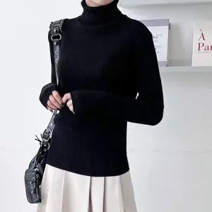 여성니트티 무지 목폴라 골지 니트 붙는핏 편한 코디 데일리 웨어