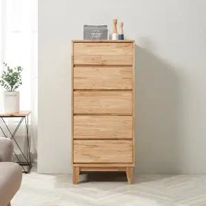[우아미]로연 참죽 원목 5단 서랍장 600