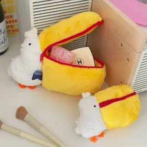 펠리컨 인형 파우치 필통 키링 귀여운 동물 입벌리는 펠리칸 화장품 가방 미니 생리대 립스틱 다용도