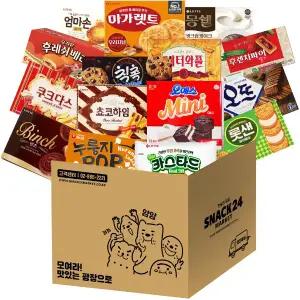 스낵24 인기간식 탕비실 사무실 꽉꽉 박스과자세트 14P