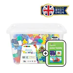 [몰펀] 주니어 버라이어티 600 (3세+) 가이드북 세트 STEM 과학교구 블록 블럭