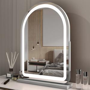 대형 타원 탁상용 LED 1 스탠드 10배 화장대 사진관 원형 화이트 호텔