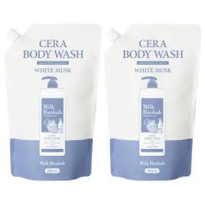 메온셀 밀크바오밥 세라 바디워시 리필 화이트머스크 960ml 2개