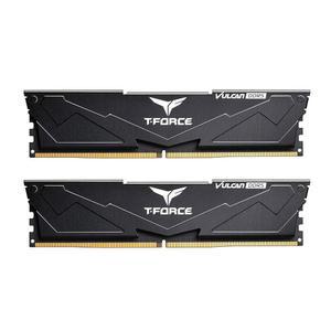 TEAMGROUP T-Force 벌칸 DDR5 32GB (2x16GB) 6000MHz (PC5-48000) CL30 인텔 XMP 3.0 및 AMD 엑스포 호환 데스크톱 메모리 램 블랙 FLBD532G6000HC30DC01