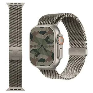 새롭게 출시된 애플 워치 49mm 내추럴 티타늄 밀레니즈 루프 밴드 (스몰 / 미디엄 / 라지) 사이즈 선택