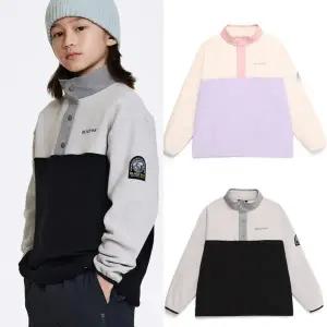 [블랙야크키즈][모다인천] 아동용 오버핏 경량플리스티셔츠 BK코버반집업티셔츠OV 1BKTSW4908_IC