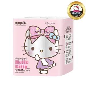 헬로키티 핑크리본 4겹 화장지 (20M 24롤x1팩) 총24롤