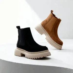 [라플럼]텐더 소가죽 스웨이드 트랙 첼시부츠 5cm / LA5175P