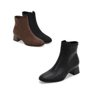 [무크] 여화 후버 스판힐 앵클부츠 3colors