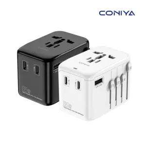 코니야 해외 여행용 멀티어댑터 PD65W GaN 고속충전 C타입 어댑터