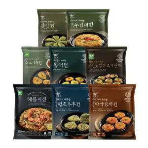 사옹원 부침명장 전 모음 / 김치전 땡초부추전 해물파전 동태전 깻잎전 녹두빈대떡 고기완자 소고기육전