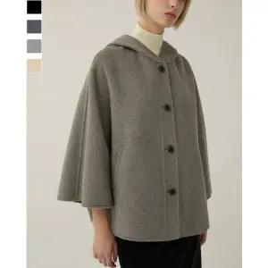 [리스트](광주신세계) 울 블렌드 후드 케이프 코트