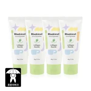 [블랑키즐]치약 아기 어린이 유아 고불소 샤인머스켓향 2+2 60g