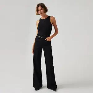 [리바이스]리바이스 여성 318 셰이핑 와이드 레그 청바지 블랙진 001PZ-0005