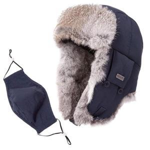 TOP-EX 오버사이즈 XXL 남성 100% 토끼털 방수 덫 사냥꾼 겨울 우산 러시아 스키 모자