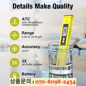 PH 측정기 TDS EC 0.05ph 고정밀 펜 타입 ± 2% 판독 정확도 3-in-1 온도 수경재배 및 수족관