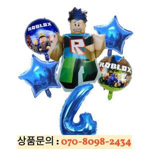 만화 게임 Roblox 크리 에이 티브 주변기기 양면 모양의 생일 장식 번호 풍선 세트