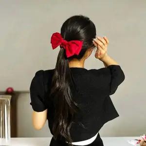 곱창 리본머리끈 대형 머리끈 헤어끈 레드